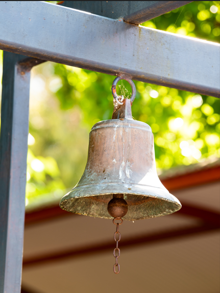 Image of our historic school bell.